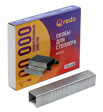 Скобы для степлера 23/13, CREDO оцинкованные, упаковка 1000шт. арт.15-4253