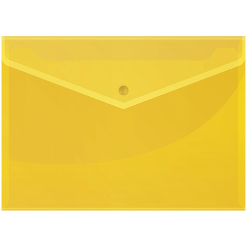 Папка-конверт на кнопке OfficeSpase, А4, 150 мкм. жёлтый Fmk12-2