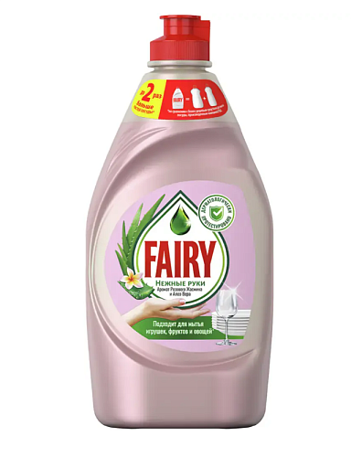 Средство для мытья посуды FAIRY, Нежные руки. Розовый жасмин и алоэ вера, 450мл.