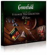 Набор чая и чайного напитка GREENFIELD Ассорти, 12 видов, 60 пирамидок, 110гр.