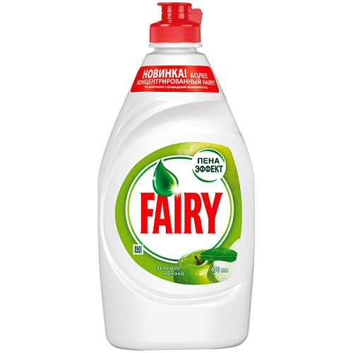 Средство для мытья посуды Fairy "Зеленое яблоко", 0,45 л.