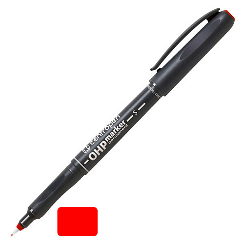 Маркер Permanent Centropen OHP 0,3 мм. арт.2634 S красный