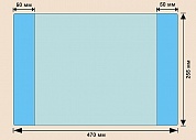 Обложка для букваря (470х255мм) универсальная, матовая ПВХ 120мкм., цветной клапан