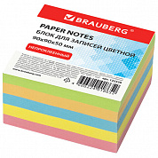 Блок для записей BRAUBERG непроклеенный, цветной