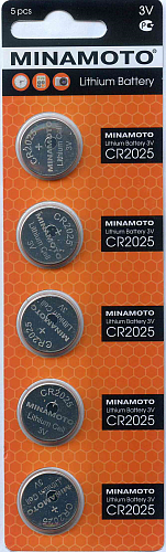 MINAMOTO Lithium CR2025 5BP Эл.питания