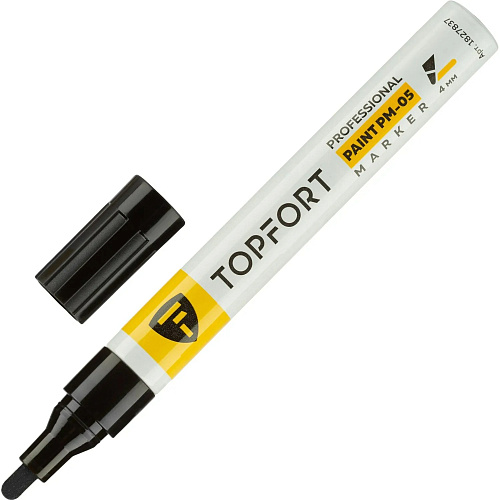 Маркер промышленный лаковый TOPFORT Paint, 4 мм. черный арт.1827837