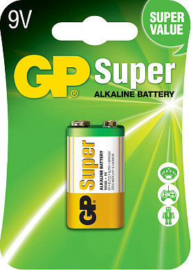 Батарейки GP Super 6LR61/1604A Alkaline (КРОНА)