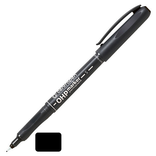 Маркер Permanent Centropen OHP 0,3 мм. арт.2634 S чёрный