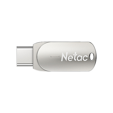 Флэш-накопитель 64GB USB 3.0+TypeC FlashDrive Netac U785С, алюминиевый спав
