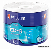 Диск CD-R, 700Mb, 52х, Verbatim Extra Protection 50 штук в пленке, арт.43787