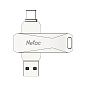 Флэш-накопитель 64GB USB 3.0+TypeC FlashDrive Netac U782С алюминиевый спав