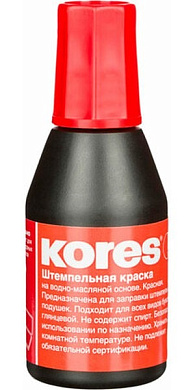 Краска штемпельная KORES 28 мл. красная