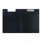 Папка-планшет inФОРМАТ А4, пластик, 900мкм. PVC черный с крышкой с зажимом NM3310