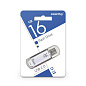 Флеш-диск 16 GB, SMARTBUY V-Cut, USB 2.0, металлический корпус, серебристый, SB16GBVC-S