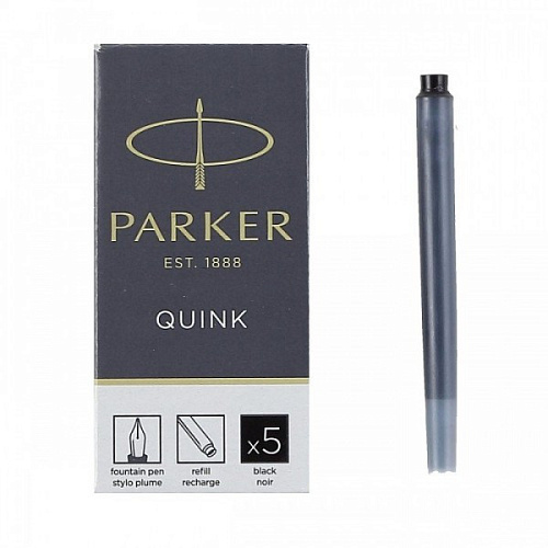 Картриджи чернильные PARKER Cartridge Quink черные, 5шт. 1950382