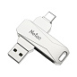 Флэш-накопитель 64GB USB 3.0+TypeC FlashDrive Netac U782С алюминиевый спав